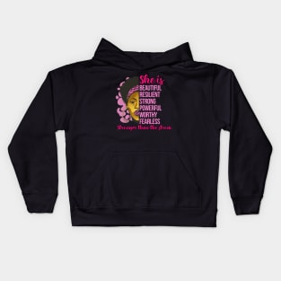 She is stronger than the storm, Black History, Black lives matter Kids Hoodie
